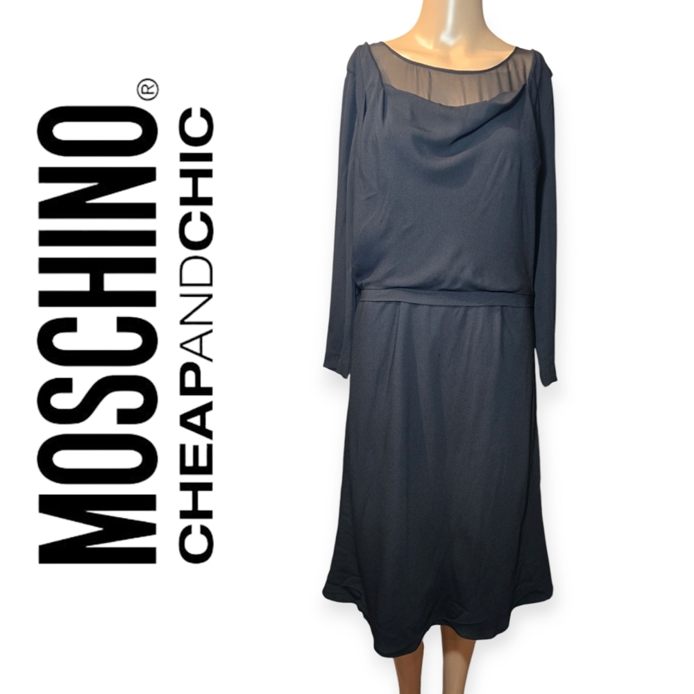 Moschino Cheap and Chic Silk Black Dress
